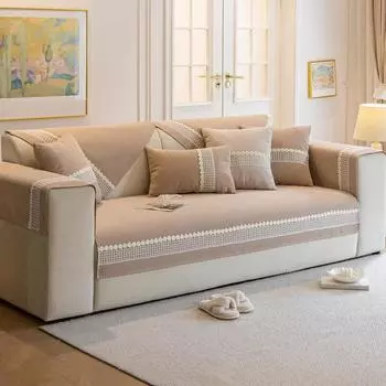 Подушка для дивана из шенилла, новая, всесезонная, универсальная, нескользящая, в полоску, современная, простая, высокого класса, подушка для дивана 70*70cm