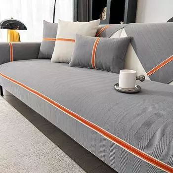 Подушка для дивана из шенилла, однотонная, красная, чехол для дивана для гостиной, чехол для дивана на 1/2/3/4 места, чехол для углового дивана L-типа с противоскользящим покрытием 70x70cm 1pcs