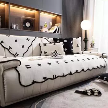 Подушка для дивана из шенилла, современный простой нескользящий кожаный чехол для дивана, универсальное полотенце для дивана Four Seasons Universal 70*70cm