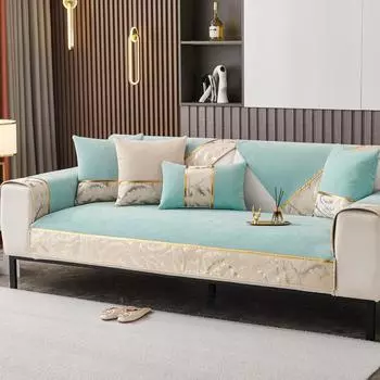 Подушка для дивана из шенилла, универсальная для всех сезонов, простая нескользящая, легкая роскошная спинка, новый чехол для подушки, тканевое полотенце 70*70cm