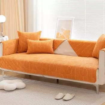 Подушка для дивана из шенилла, универсальная нескользящая подушка для всех сезонов, чехол для дивана в кремовом стиле, новая ткань для чехла на спинку 70*70cm
