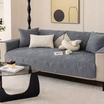 Подушка для дивана из шенилла, универсальная, нескользящая, кожаная, наволочка для дивана Four Seasons, утолщенная, наволочка для подушки на три персоны, ткань 30*50 шампанского