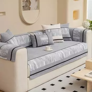 Подушка для дивана из шенилла, универсальная для всех сезонов, новый легкий роскошный стиль, высококачественный кожаный чехол для дивана, нескользящее полотенце из ткани 70*70cm