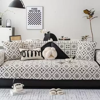 Подушка для дивана из шенилла, универсальная для всех сезонов, популярный новый стиль, легкая роскошь, высококачественная, нескользящая ткань для чехла для дивана 70*70cm