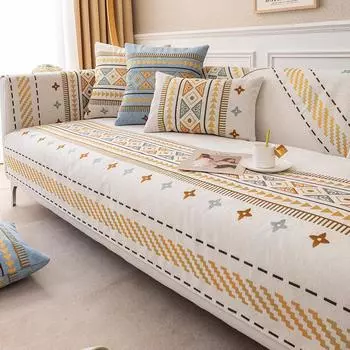 Подушка для дивана из шенилла в богемном стиле, нескользящая, устойчивая к пятнам, ткань для чехла дивана, универсальные наборы подушек для дивана Four Seasons 70*70cm