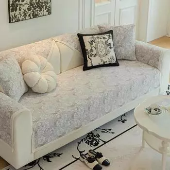 Подушка для дивана из шениллового жаккарда Four Seasons Universal Cushion All-match Full-cover Sofa Cover New Non-Slip Cover 70x70