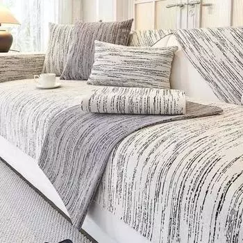 Подушка для дивана из шенилловой полоски Four Seasons, противоскользящие коврики для дивана, современный чехол для дивана, защитная подкладка для мебели в гостиной A 70x70