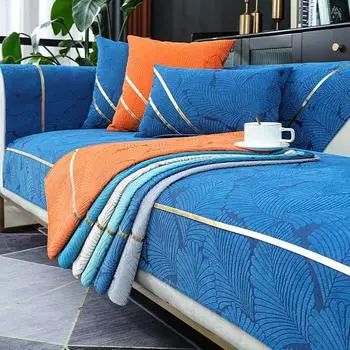 Подушка для дивана из синели, чехол для дивана, полотенце, универсальный нескользящий чехол для дивана на четыре сезона, полный комплект, универсальный чехол для дивана 70*70