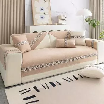 Подушка для дивана из синели, чехол для дивана, универсальный чехол на четыре сезона, легкая ткань, роскошная нескользящая однотонная тканевая подушка для рукоделия 70*70cm