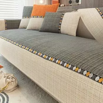 Подушка для дивана из синели, чехол для дивана, универсальный нескользящий чехол на четыре сезона, тканевый чехол для сиденья дивана, подушка 70*70