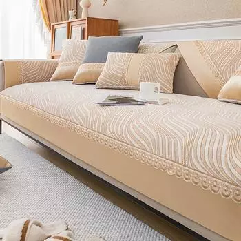 Подушка для дивана из синели, четыре сезона, нескользящая, простая, легкая, роскошная, современная, кожаная, чехол для дивана, полотенце, чехол для подушки на сиденье, ткань 70*70 синий