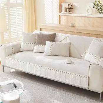 Подушка для дивана из синели, четыре сезона, универсальные нескользящие подушки для сидения, простой современный чехол для дивана для гостиной, тканевый чехол 70*70cm