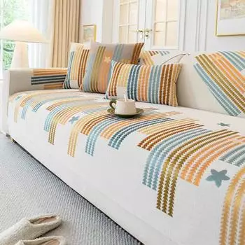 Подушка для дивана из синели для гостиной, нескользящий коврик для дивана, коврик для полотенец, чехол для дивана, угловой диван, одеяло, подушка для сиденья, защитные чехлы для дома 70x70