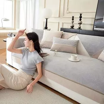 Подушка для дивана из синели для гостиной, скандинавский коврик для дивана, нескользящий чехол для дивана, L, угловой диван, полотенце, накладка на сиденье, защита дома 70X70cm 1pc