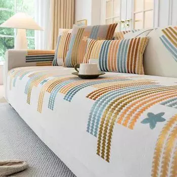 Подушка для дивана из синели для гостиной, нескользящий коврик для дивана, коврик для полотенец, чехол для дивана, угловой диван, одеяло, подушка для сиденья, защитные чехлы для дома 70x70cm