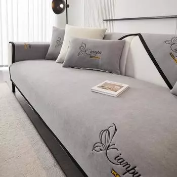 Подушка для дивана из синели Four Seasons, универсальная простая современная подушка для сиденья, нескользящий чехол для сиденья, тканевый чехол 70X70