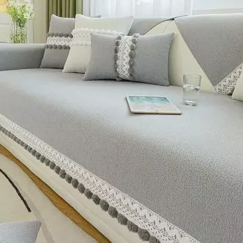 Подушка для дивана из синели Four Seasons, универсальный простой современный чехол для дивана, нескользящая, грязеотталкивающая комбинированная подушка для дивана 70*70