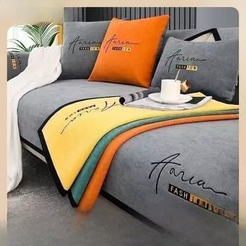 Подушка для дивана из синели Four Seasons, универсальная нескользящая простая современная подушка, доступный роскошный стиль, чехол для дивана в западном стиле, тканевый чехол 70*70