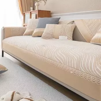 Подушка для дивана из синели Four Seasons, универсальная нескользящая простая легкая роскошная современная новая кожаная подушка для дивана, полотенце, чехол для подушки сиденья, ткань 70*70