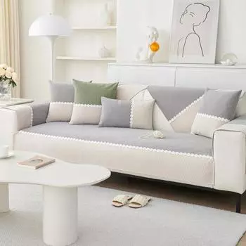 Подушка для дивана из синели Four Seasons, универсальный скандинавский светильник, роскошный кожаный чехол для дивана, Нескользящий чехол для подушки, полотенце 70*70cm