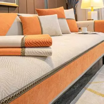 Подушка для дивана из синели Four Seasons, универсальная подушка, легкая, роскошная, современная, высококачественная, нескользящая кожаный чехол для дивана, тканевый чехол для полотенец 70*70