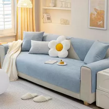 Подушка для дивана из синели, легкая подушка во французском кремовом стиле, универсальный чехол на четыре сезона, тканевые нескользящие подушки для сидения 70*70cm