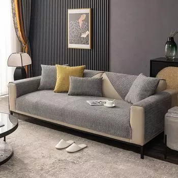 Подушка для дивана из синели, мягкий нескользящий однотонный чехол для дивана, пылезащитный чехол для сиденья дивана для гостиной, съемный чехол для дивана 70x70cm