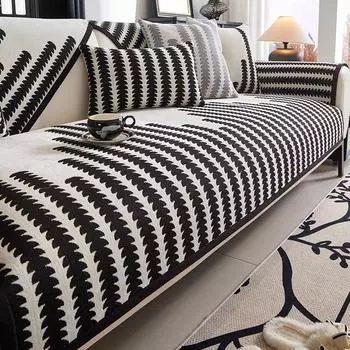 Подушка для дивана из синели, не царапающая, полный комплект, легкий роскошный кожаный диван, нескользящий универсальный чехол для дивана Four Seasons 70*70cm