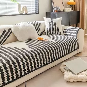 Подушка для дивана из синели, не царапающаяся, высококачественная скандинавская нескользящая пылезащитная крышка, полотенце на спинку, универсальная подушка для дивана Four Seasons 90*70cm