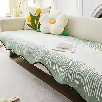 Подушка для дивана из синели неправильной формы, универсальная нескользящая подушка для дивана для гостиной, ткань с защитой от царапин 90*90cm