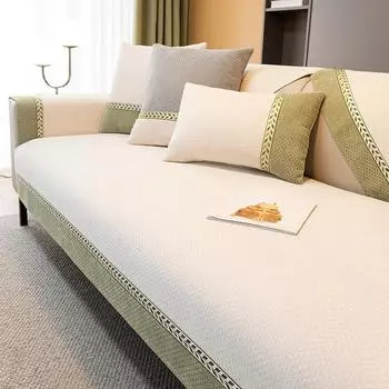 Подушка для дивана из синели, нескользящая универсальная подушка для сиденья Four Seasons, современная простая и легкая роскошная спинка, полотенце с принтом, тканевый чехол 70*70