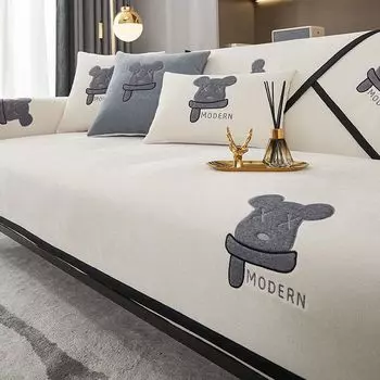 Подушка для дивана из синели, новый всесезонный легкий роскошный противоскользящий чехол, чехол на спинку, утолщенная подушка для сиденья 70*70cm