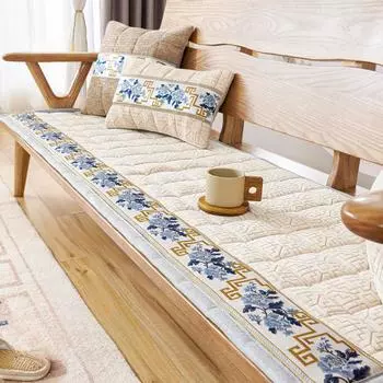 Подушка для дивана из синели, осенне-зимняя подушка из цельного дерева, нескользящий чехол, чехол для дивана из красного дерева 50*50