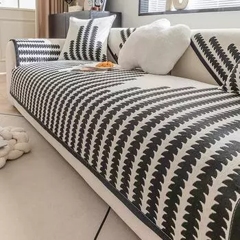 Подушка для дивана из синели, осенне-зимняя легкая, роскошная, нескользящая подушка для сиденья, четыре сезона, универсальный кожаный чехол для дивана, тканевый чехол 70*70cm