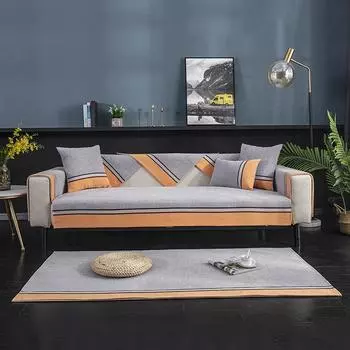 Подушка для дивана из синели, роскошная универсальная нескользящая подушка для дивана Four Seasons 68*70CM