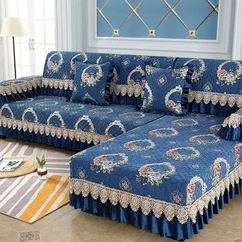Подушка для дивана из синели с цветочным принтом, плюшевая зимняя толстая крышка для кресла, простой современный диван, подлокотник, полотенце 30x75cm 3 edge 18cm