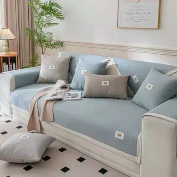 Подушка для дивана из синели с героями мультфильмов, универсальный противоскользящий чехол для дивана на четыре сезона, тканевый чехол, чехол для подушки, чехол на спинку, полотенце 70*70cm