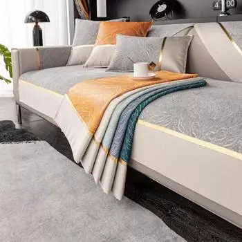 Подушка для дивана из синели с волнистым узором, нескользящая, универсальная, современная, простая подушка, подлокотник, спинка, чехол для полотенца, тканевый чехол, чехол 70*70cm