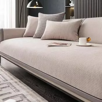 Подушка для дивана из синели с завернутыми краями, универсальная противоскользящая подушка для четырех сезонов, современный высококачественный чехол для дивана, спинка, ткань для полотенец 50x70cm