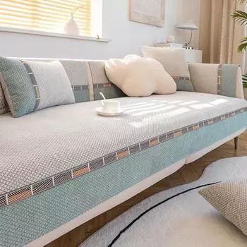 Подушка для дивана из синели, современная легкая роскошная высококачественная противоскользящая спинка дивана, полотенце, всесезонная универсальная подушка против кошачьих царапин 70*70cm