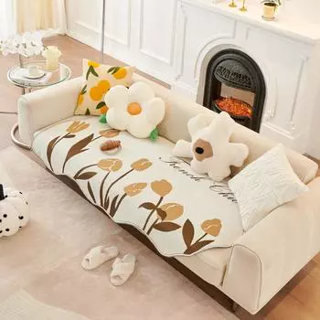 Подушка для дивана из синели специальной формы Four Seasons, универсальные кожаные подушки для сиденья дивана, пылезащитный, нескользящий чехол на спинку, полотенце 70X70