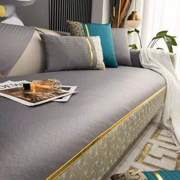 Подушка для дивана из синели, сплошной цвет, чехол для дивана для гостиной, диванные подушки с широкими краями, нескользящий чехол на спинку дивана 70x70cm 1pcs