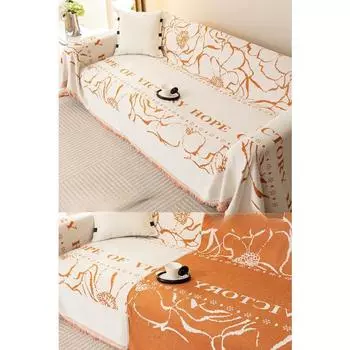 Подушка для дивана из синели, ткань для покрытия, всесезонные универсальные двусторонние подлокотники, спинки, комплект защиты дивана 180*130