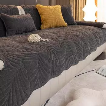 Подушка для дивана из синели, универсальная ткань для всех сезонов, нескользящая, простой современный кожаный чехол для дивана с прямым рядом, тканевое полотенце на спинку 70*70cm