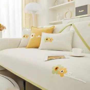 Подушка для дивана из синели, универсальная подушка для четырех сезонов, новая, современная, простая, зимняя, противоскользящая, кожаная, утолщенная ткань 70*70cm