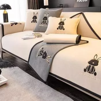 Подушка для дивана из синели, универсальная для всех сезонов, нескользящая, простая скандинавская подушка, чехол для дивана в гостиной, полотенце 70*70cm