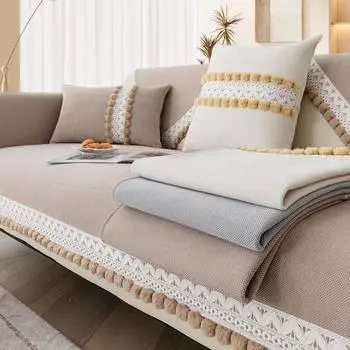 Подушка для дивана из синели, универсальная всесезонная нескользящая подушка, высококачественный легкий роскошный универсальный чехол для дивана, полное покрытие 70*70cm