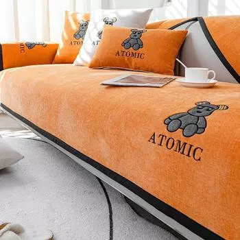 Подушка для дивана из синели, универсальная нескользящая подушка для четырех сезонов, простой современный универсальный чехол для диванной подушки, новый чехол, утолщенное полотенце 70*70cm