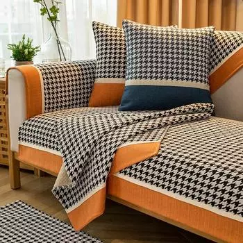 Подушка для дивана из синели, универсальная нескользящая летняя подушка в скандинавском стиле, чехол для дивана, тканевый чехол для дивана 70*70cm