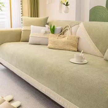 Подушка для дивана из синели, универсальная нескользящая подушка Four Seasons, новый свежий чехол для дивана, ткань с защитой от царапин 70*70cm